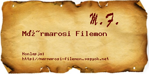 Mármarosi Filemon névjegykártya